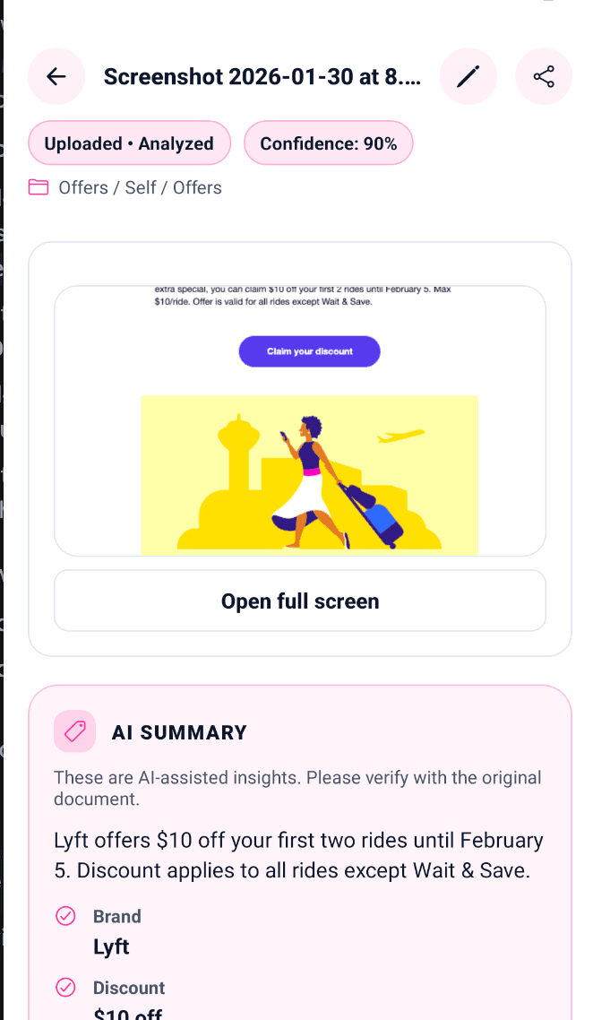 Docnizer app screenshot